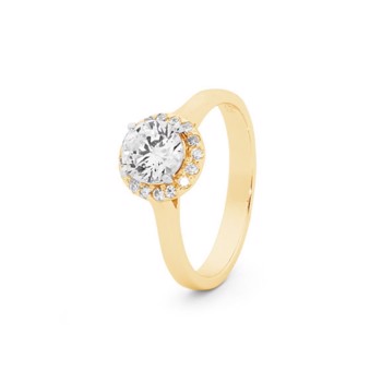 Bee Jewelry  9 kt guld Fingerring blank, model 25521-CZ